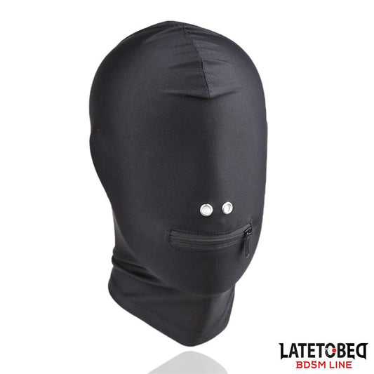 Late To Bed Full Cover Hood With Mouth Zip zipped