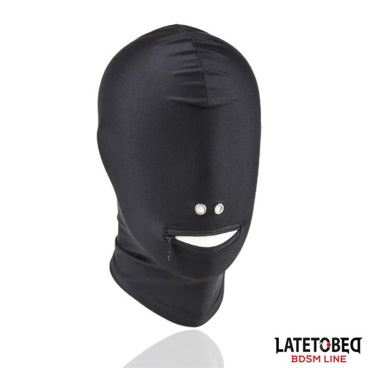 Late To Bed Full Cover Hood With Mouth Zip unzipped
