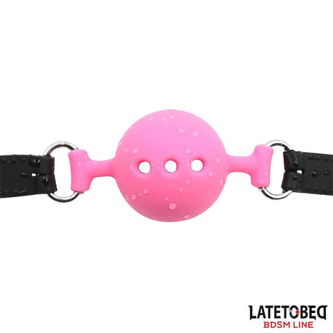 Late To Bed Full Silicone Ball Gag closeup