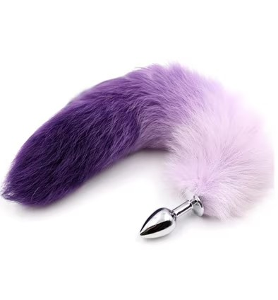 Late To Bed Purple And White Foxy Tail