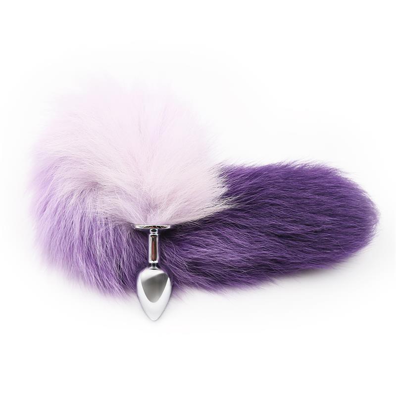 Late To Bed Purple And White Foxy Tail