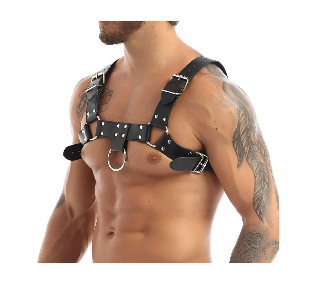 Leather Body Chain Harness III front