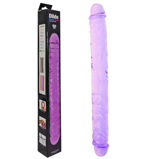 Loveangels 13.2" Purple Clear Double Ended Dildo Box