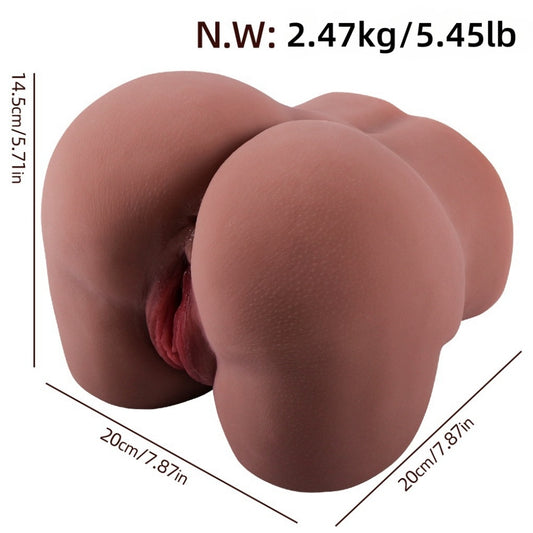 Loveangels 2.5kg Brown TPE Realistic Booty Masturbator Measurements