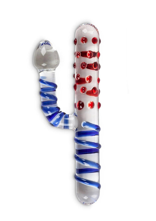 Loveangels 7.4 Inch Tempered Glass Rabbit Double Dildo