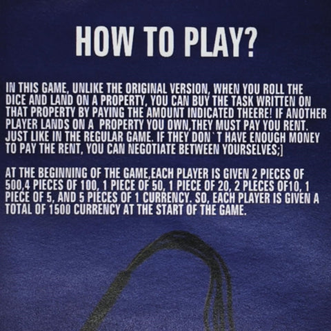 Loveangels Adultopoly Board Game Instructions