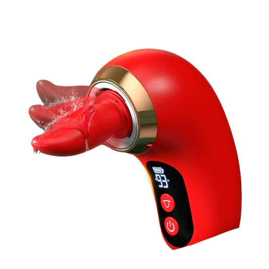 Loveangels App Control LCD Vibrating, Sucking And Licking Pump Cover off