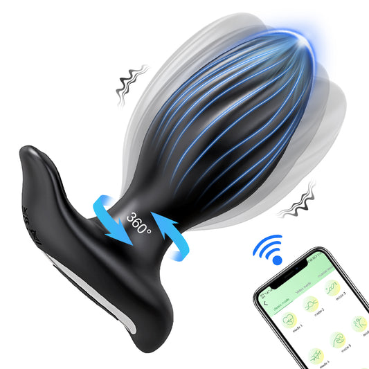 Loveangels App Control Rotating Vibrating Butt Plug with phone