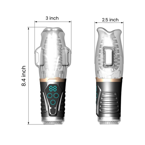 Loveangels Automatic Sucking And Vibrating Masturbator Sizing