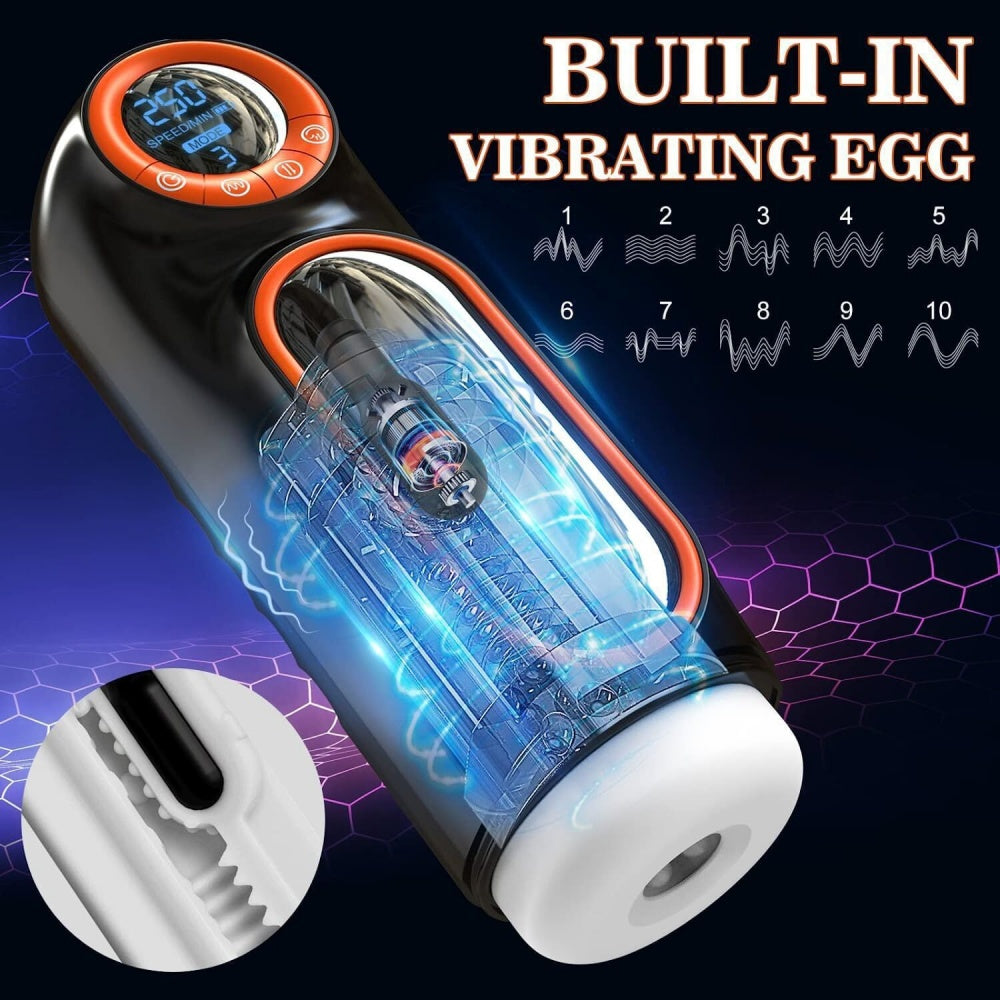 Loveangels Automatic Sucking, Thrusting, Vibrating and Moaning Masturbator Vibration Modes