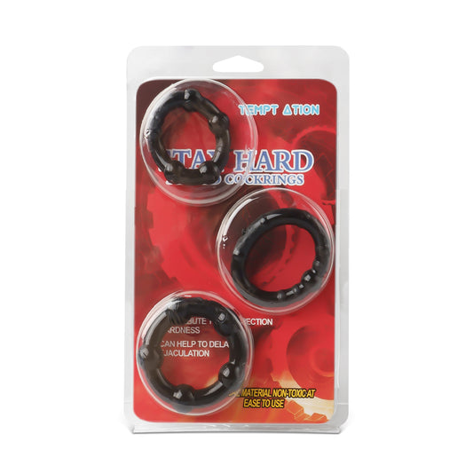 Loveangels Beaded Cock Rings 3 Pack package