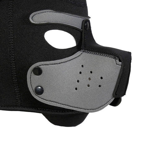 Loveangels Black And Grey Puppy Hood Close Up