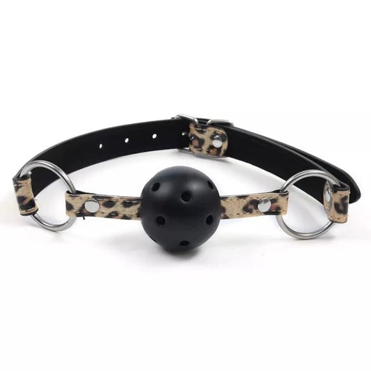 Loveangels Cheetah Print Ball Gag front