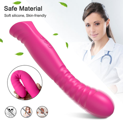 Loveangels Curved and Ridged G-Spot Vibrator silicone