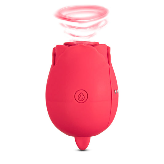 Loveangels Dual Ended Vibrating Air Pulse And Licker Rose