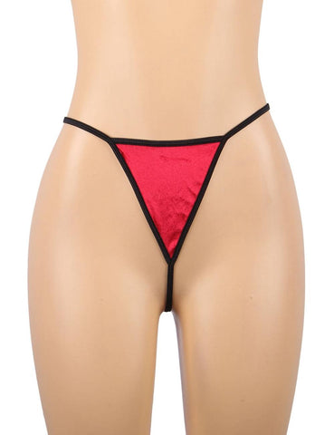 Loveangels Fashion Sexy Red Playful Christmas Dress thong