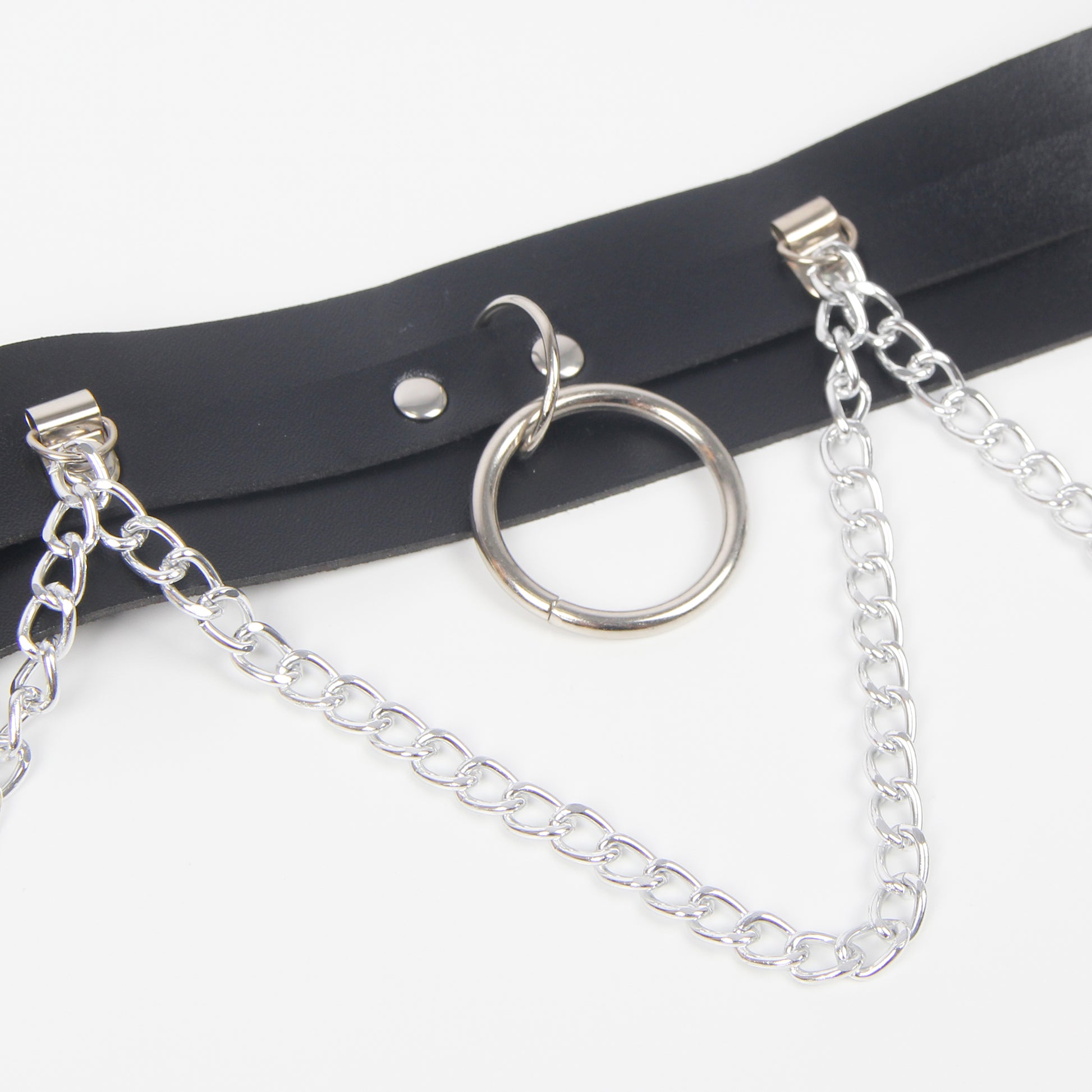 Loveangels Foux Leather Chain Harness Belt detail