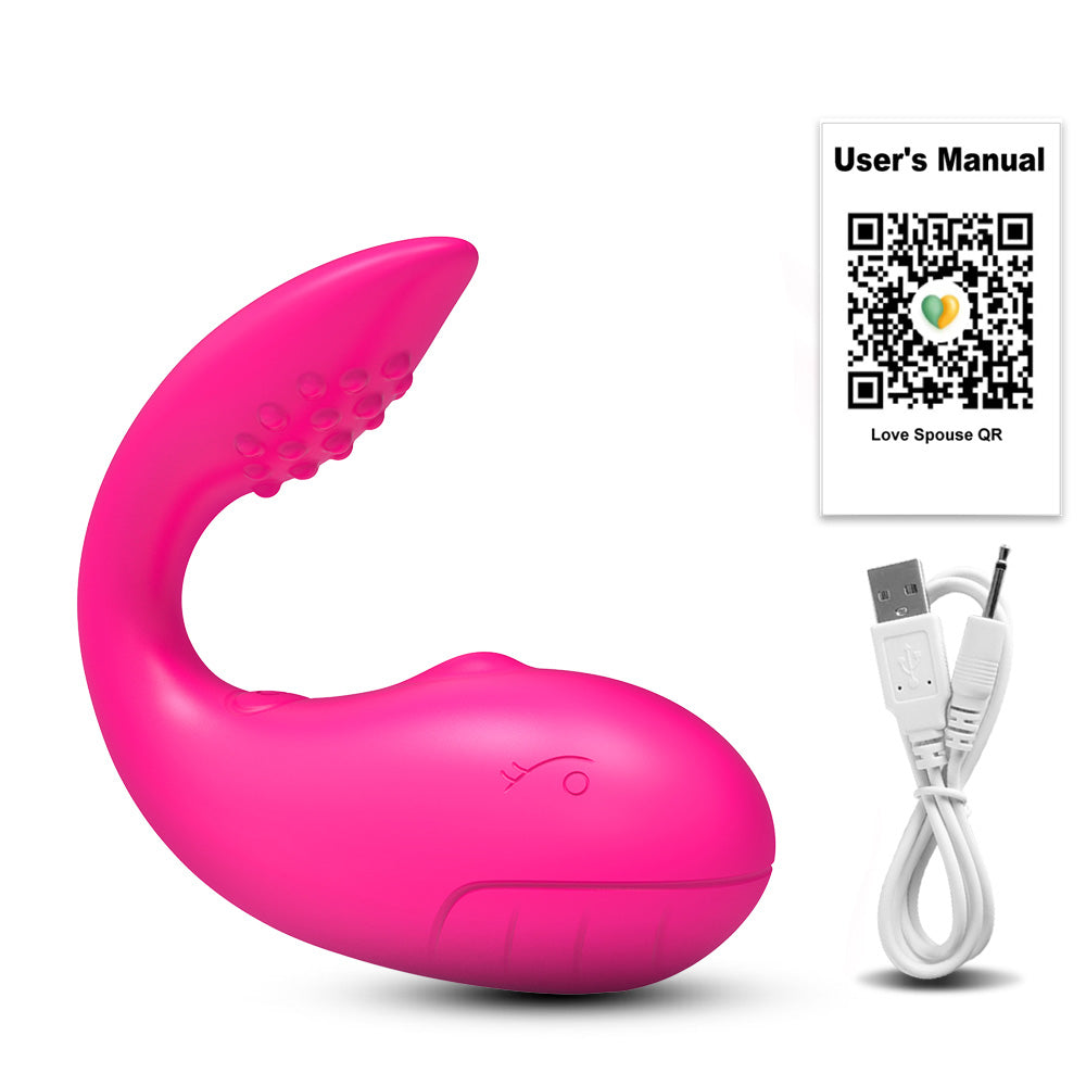 Loveangels Happy Whale Couples Vibe With App Control with charger