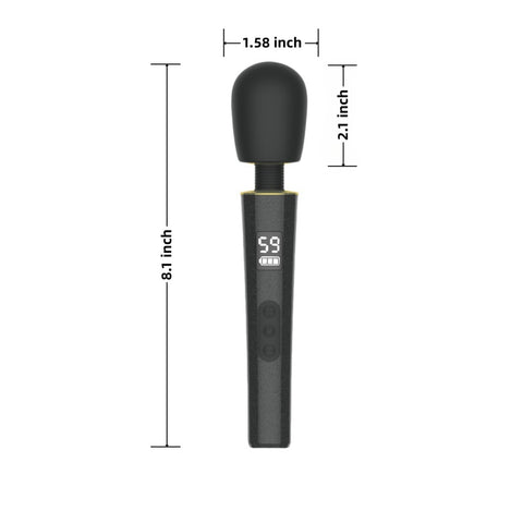 Loveangels LED Display 9 Speed Silicone Wand Dimensions