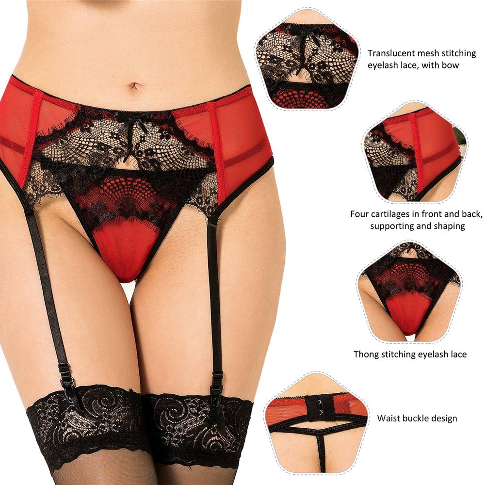 Loveangels Lace Insert Garter Belt M/L details
