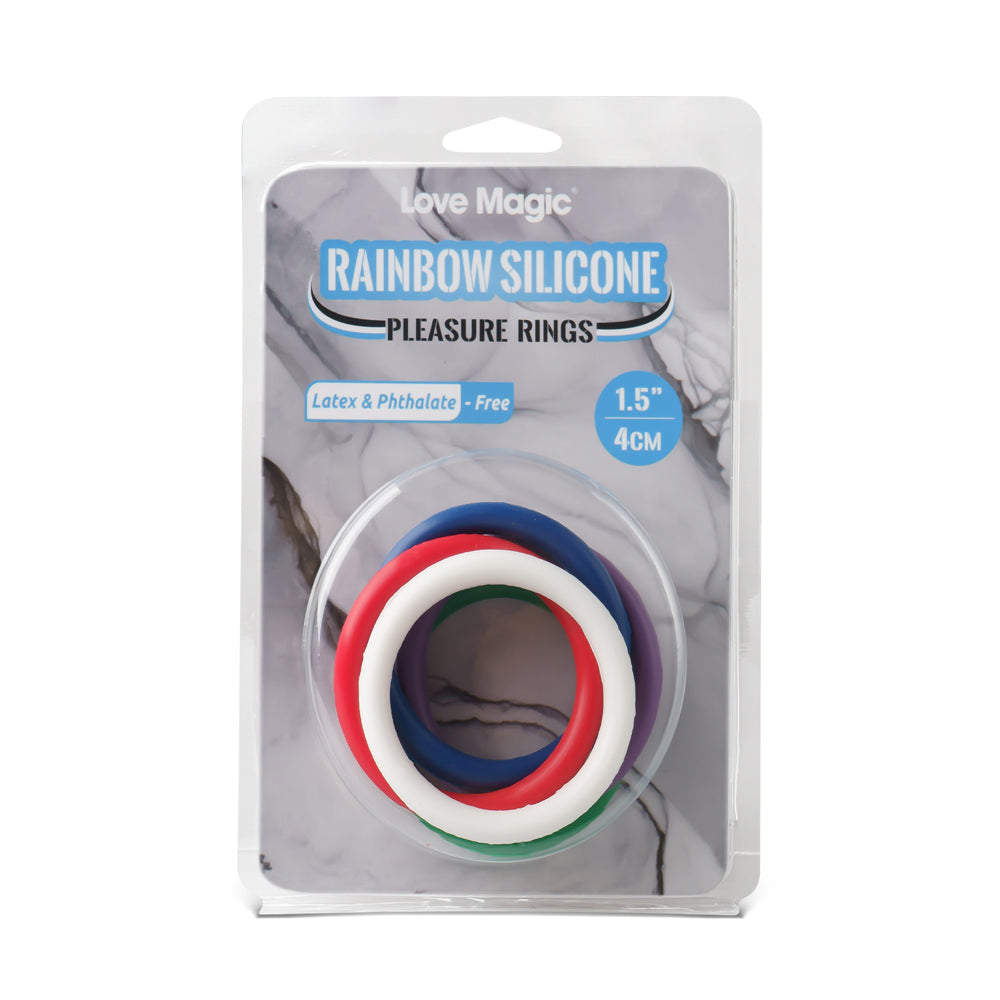 Loveangels Love Magic Rainbow Silicone Rings 5pk packaging