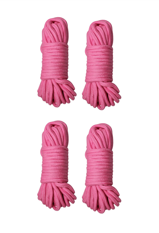 Loveangels Pack Of 4 Pink Bondage Rope