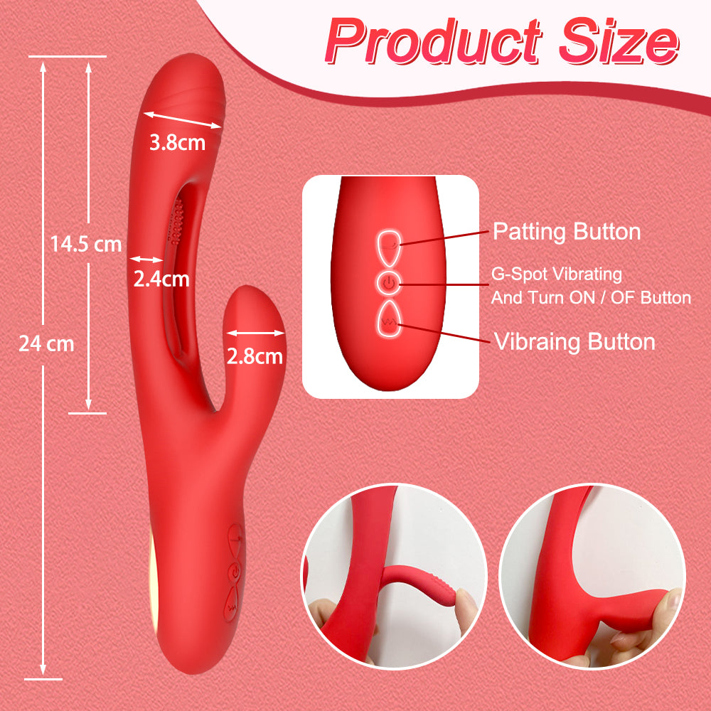 Loveangels Pendulum Rabbit Vibrator size and buttons