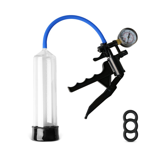 Loveangels Plastic Pistol Pump with Gauge & Safety Release Valve With Cock Ring