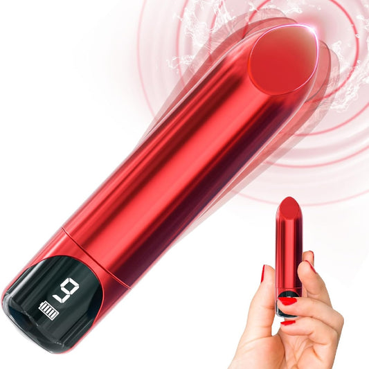 Loveangels Rechargeable LED Display Bullet Vibrator Size in hand