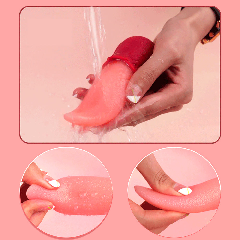 Loveangels Rechargeable Silicone Vibrating Tongue cleaning