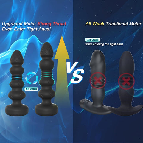 Loveangels Rechargeable Vibrating And Thrusting Prostate Massager With Remote Strong Motor