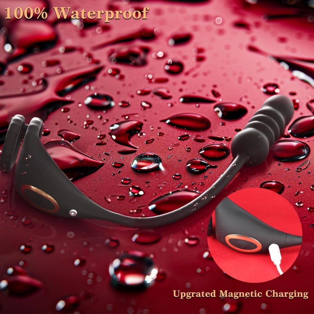 Loveangels Remote Control Thrusting Prostate Massager With Penis Ring Magnetic Charger