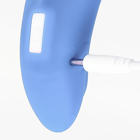 Loveangels Remote Control Vibrating Blue Cock Ring Charging