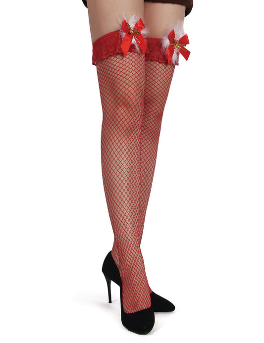 Loveangels Sexy Red Mesh Stocking front