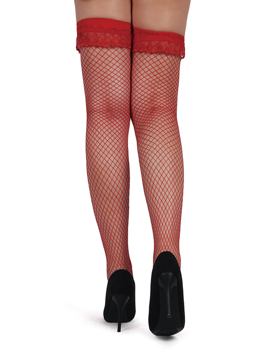 Loveangels Sexy Red Mesh Stocking back