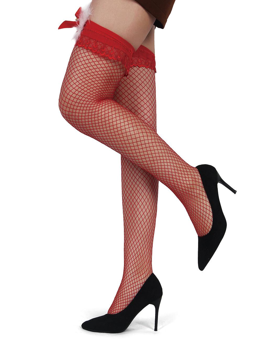 Loveangels Sexy Red Mesh Stocking side