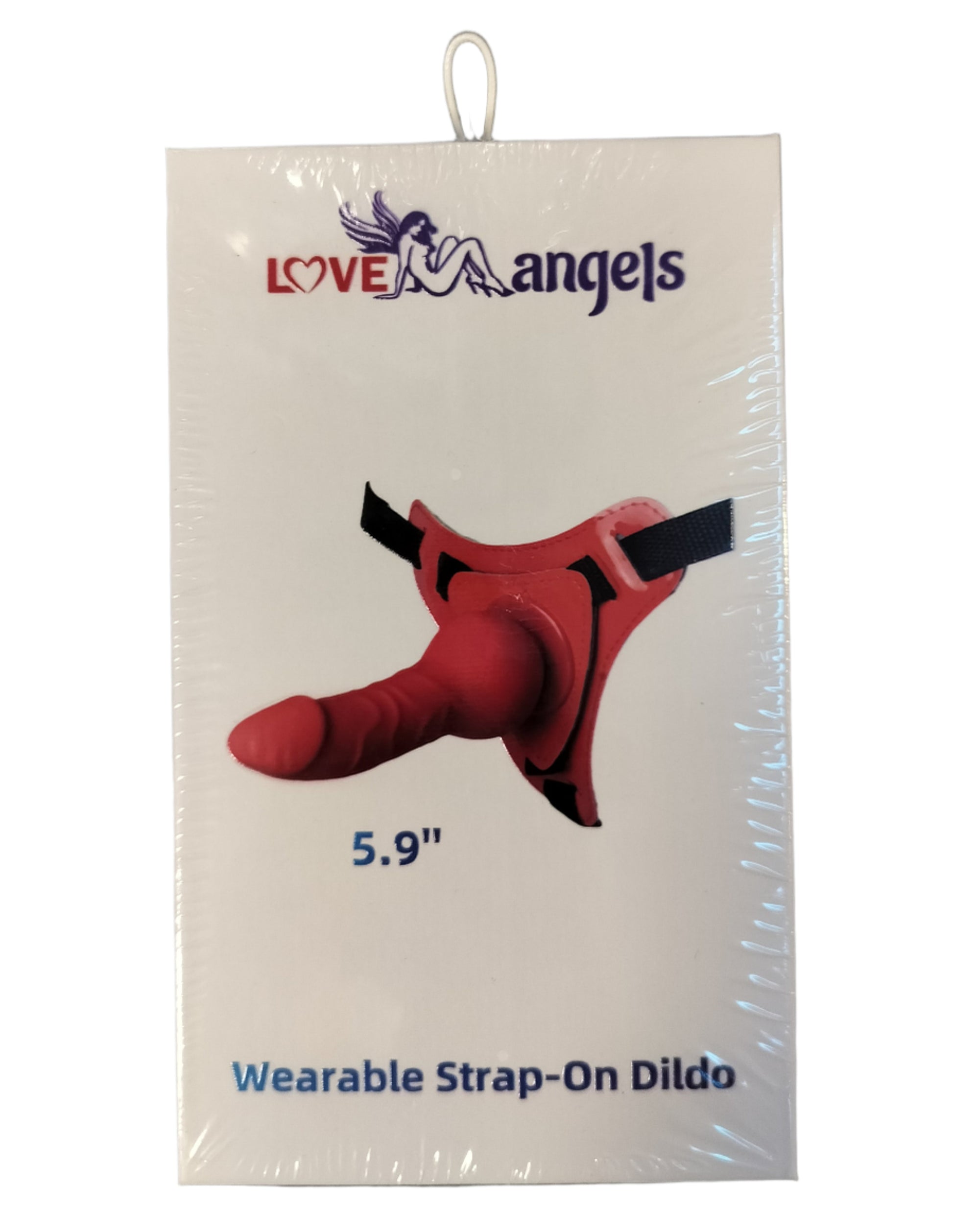 Loveangels Solid Red Strap On Harness With 5.9" Dildo box