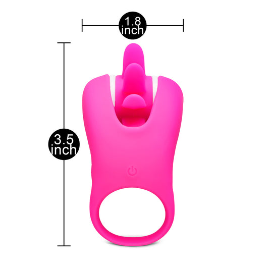 Loveangels Spinning Tongue Vibrating Cock Ring Sizing