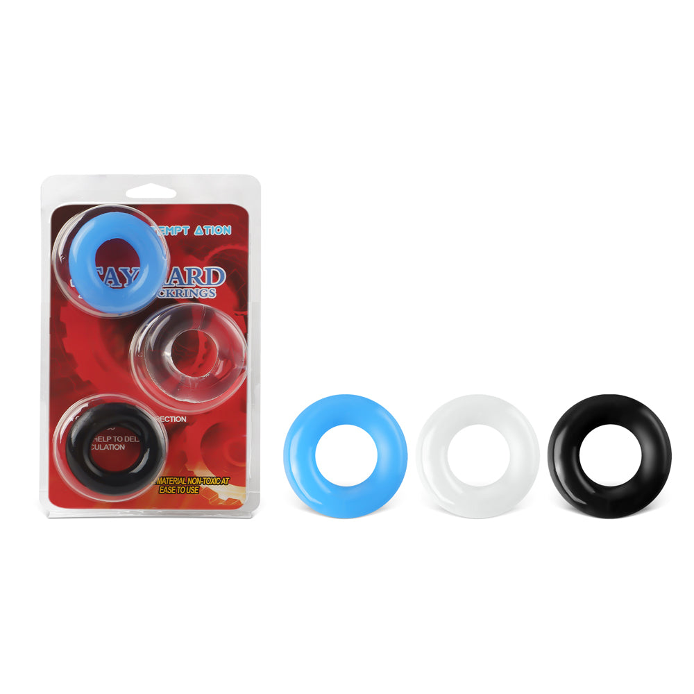 Loveangels Stay Hard Rings 3pk with box