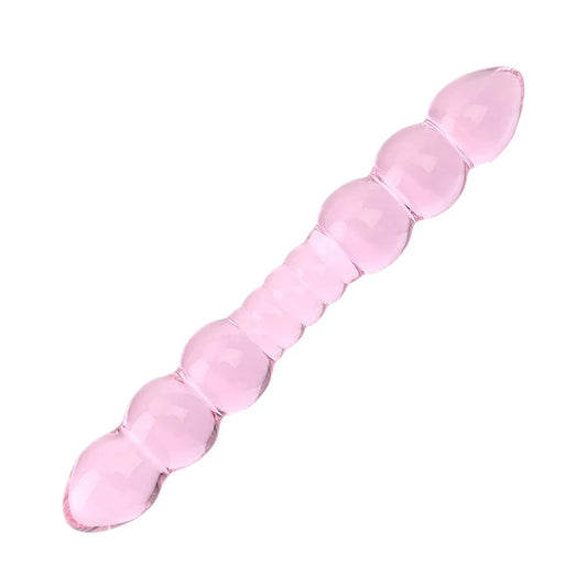 Loveangels Tempered Glass Double Ended Beaded Dildo