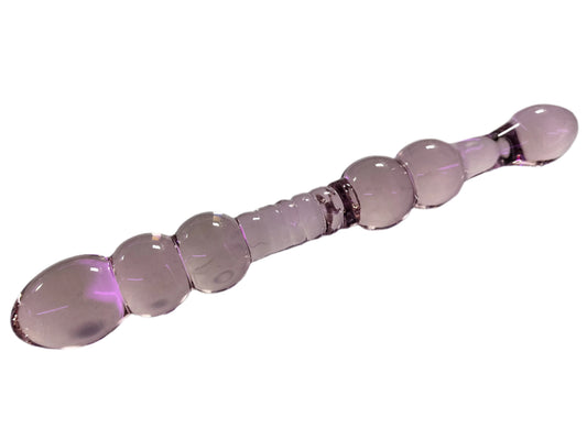 Loveangels Tempered Glass Dual Ended Pink Dildo