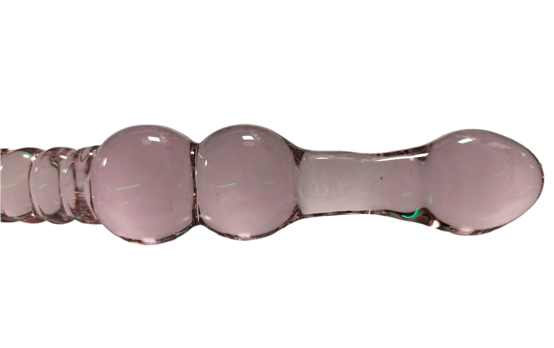 Loveangels Tempered Glass Dual Ended Pink Dildo closeup