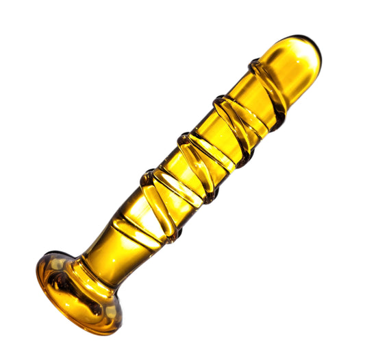 Loveangels Tempered Glass Straight Ribbed 5.5 Inch Dildo