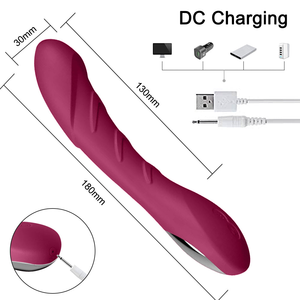 Loveangels Textured G Spot Vibrator charging and size