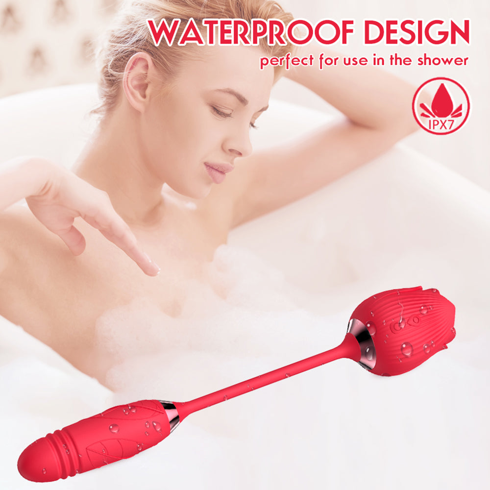 Loveangels Thrusting Suction Rose waterproof