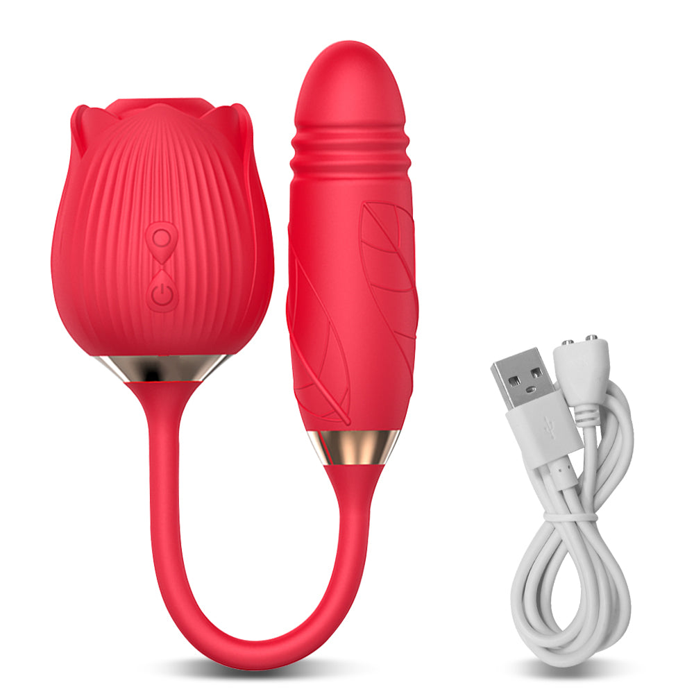 Loveangels Thrusting Suction Rose with charger