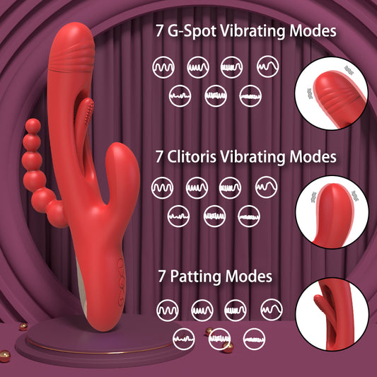 Loveangels Triple Trident Rabbit Vibrator Vibration Modes