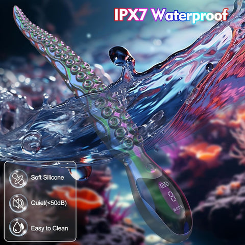 Loveangels Vibrating Monster Dildo Tentacle With LED Display Waterproof