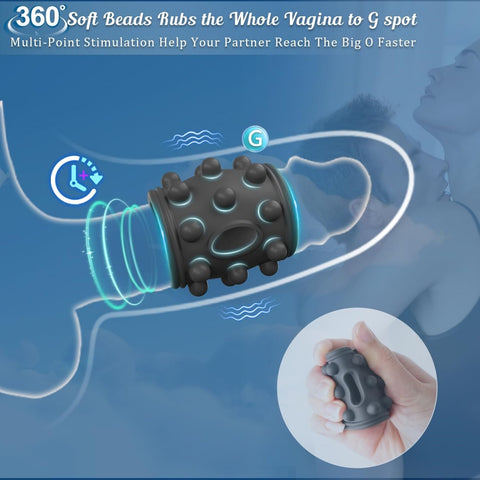 Loveangels Vibrating Nubby Cock Ring Soft Beads