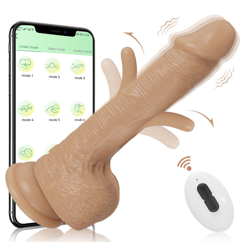 Loveangels Vibrating Pendulum Dildo With App Control flesh